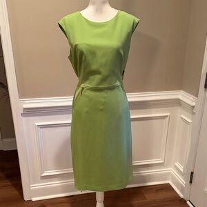 Kasper Lime Green Midi Dress